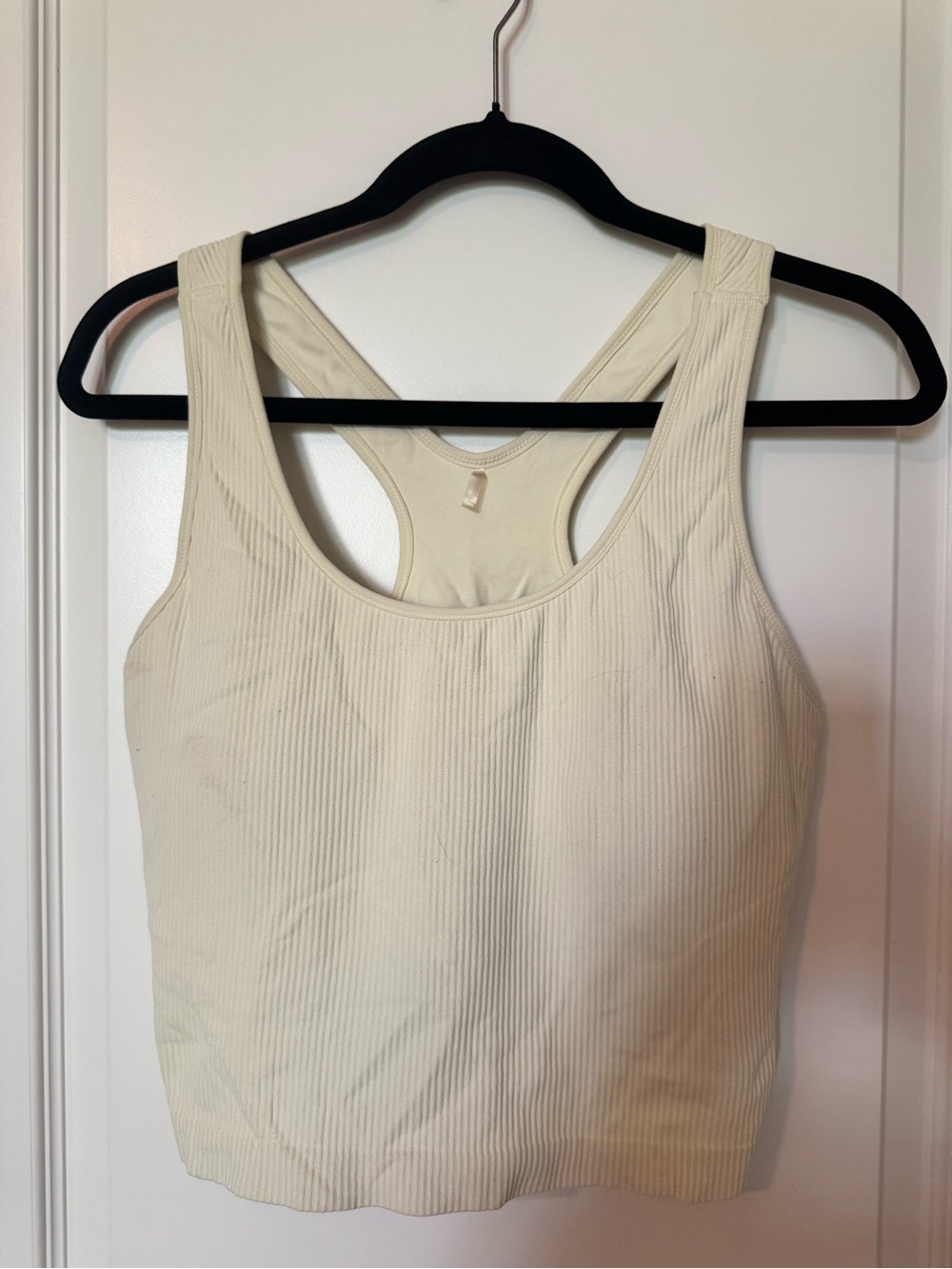 CALIA by Carrie Underwood Ribbed Racerback Sports Bra - Butter Yellow